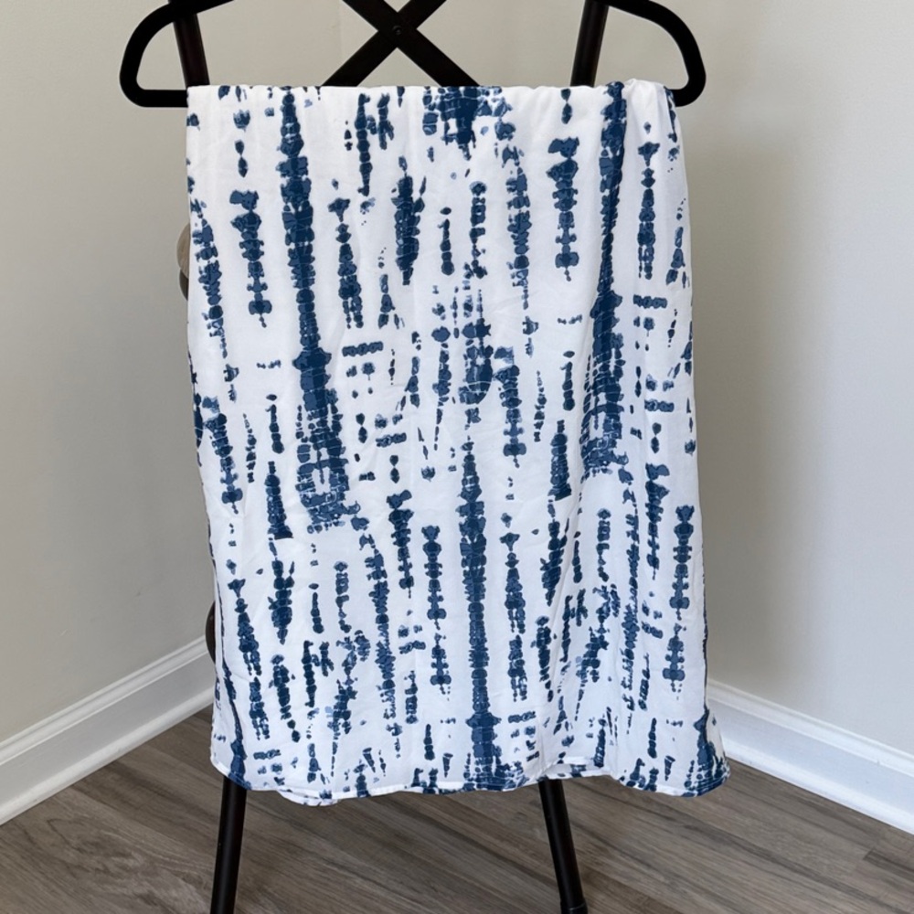 Blue and White Tie-Dye Skirt